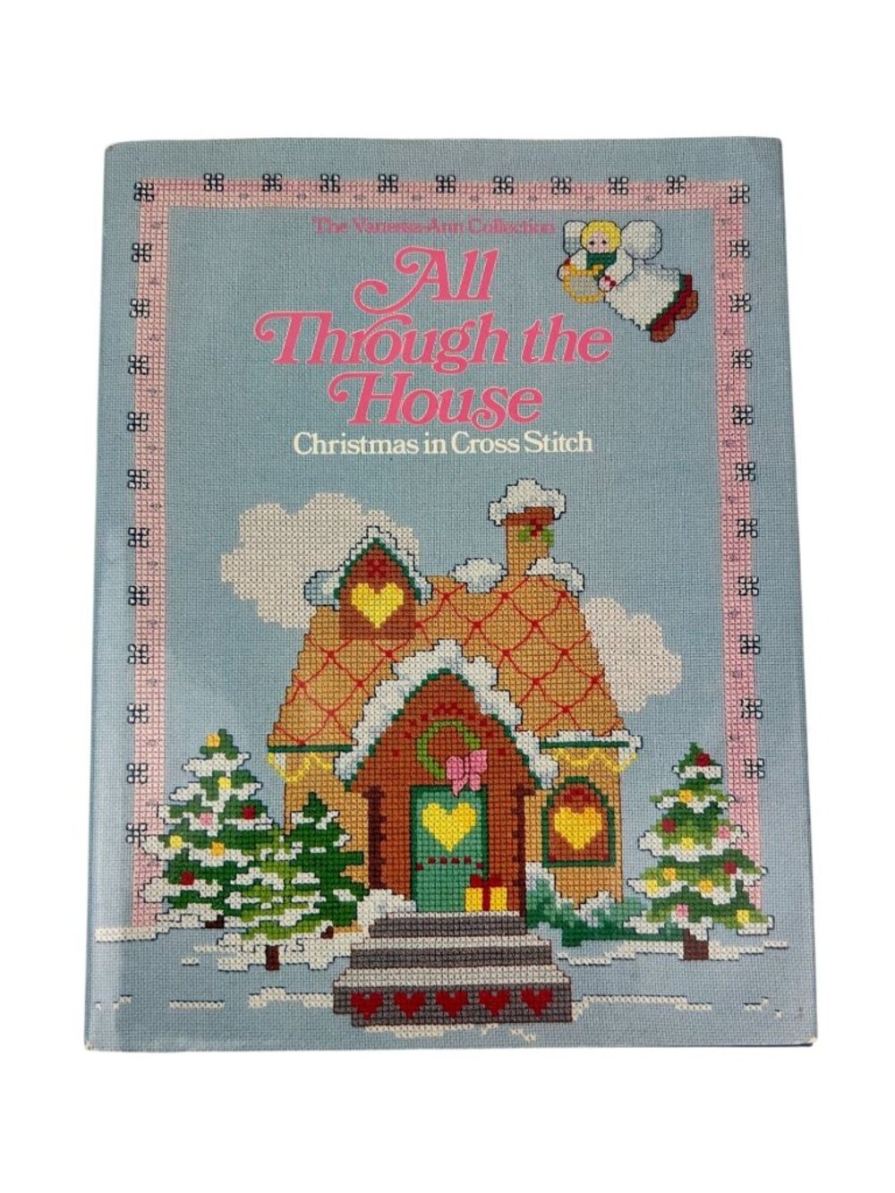 Oxmoor House Christmas Cross Stitch Pattern Hardcover Book Vanessa Ann Vintage